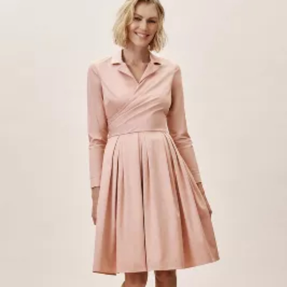 Gal Meets Glam Blush Wrap Midi Dress